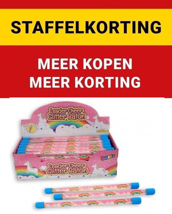 Baton Unicorn Eenhoorn met Glitter 31,5cm