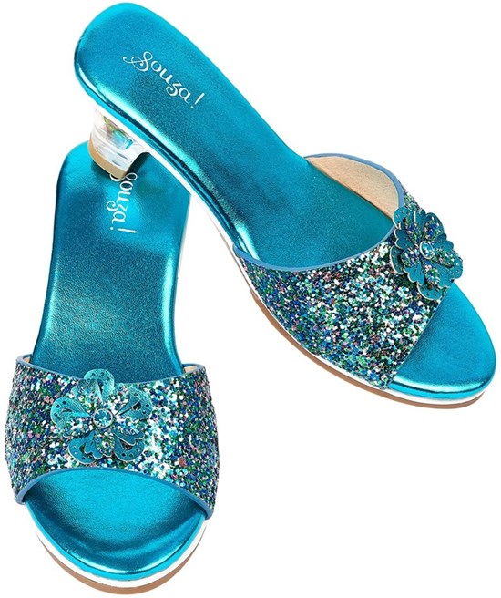 Souza Slipper Hoge Hak Anelle Blauw Metallic mt 27/28 