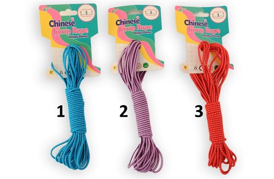 Chines Rump Rope Glitter Spring Elastiek 10mtr ass.kleuren  6+ 
