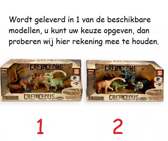 cretaceous DINOSAURUS set in DOOS 3stuks 3+