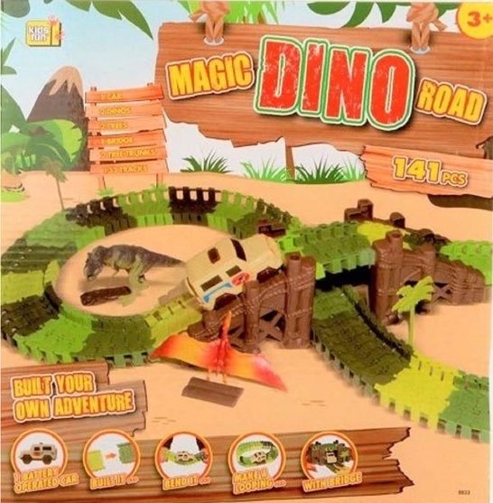 kids fun Grote Magic Dino Road Autobaan b/o 141 dlg  (3xAAA) 3+ 