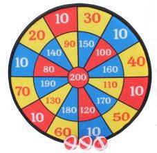 SOFT DART GAME met 3 BALLETJES 35cm