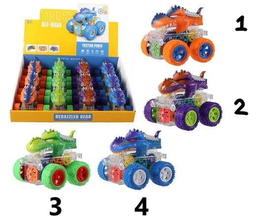 Monster Truck Frictie auto ass.kleuren circa 9cm 3+