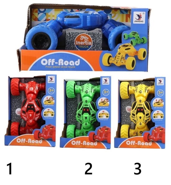 Auto Off Road 20 cm Frictie Licht en Geluid ass.kleuren 