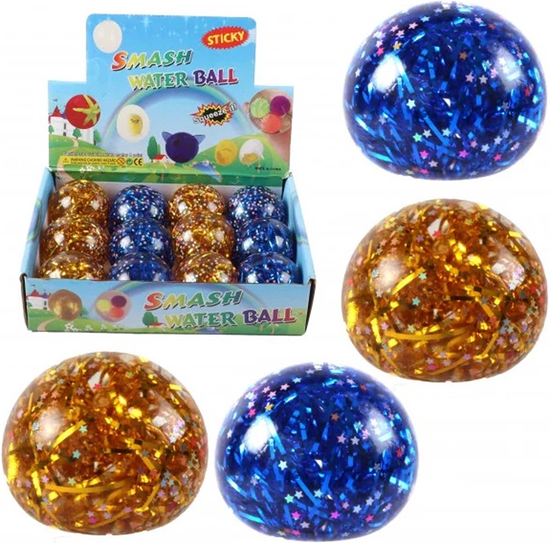 Squeeshie Sticky Smash Waterball met Glitters ass.kleuren