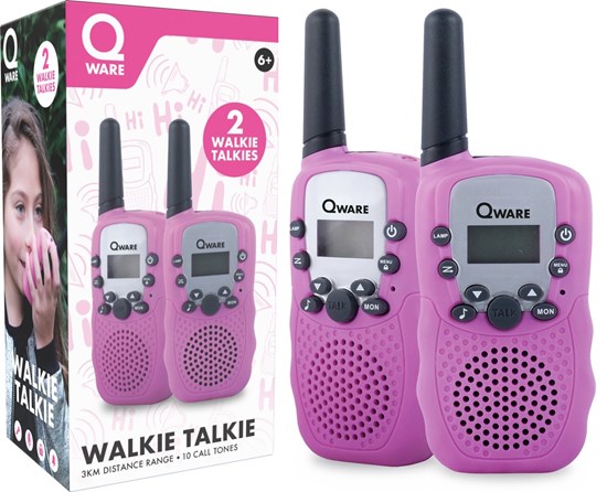 Qware Walkie Talkie tot 3km Roze (8xAAA)  6+ 