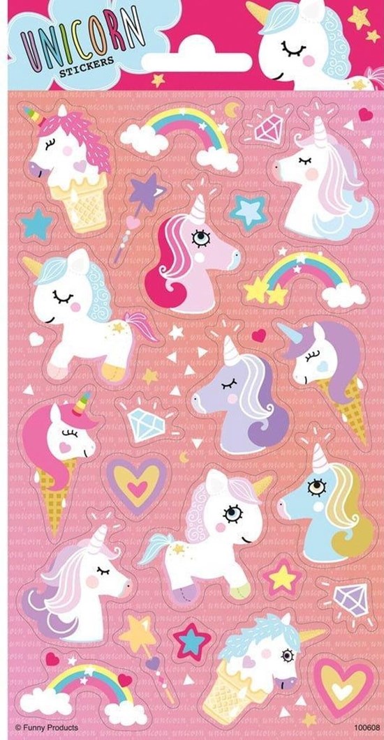 Funny Products Twinkel Stickers Papier Unicorns 