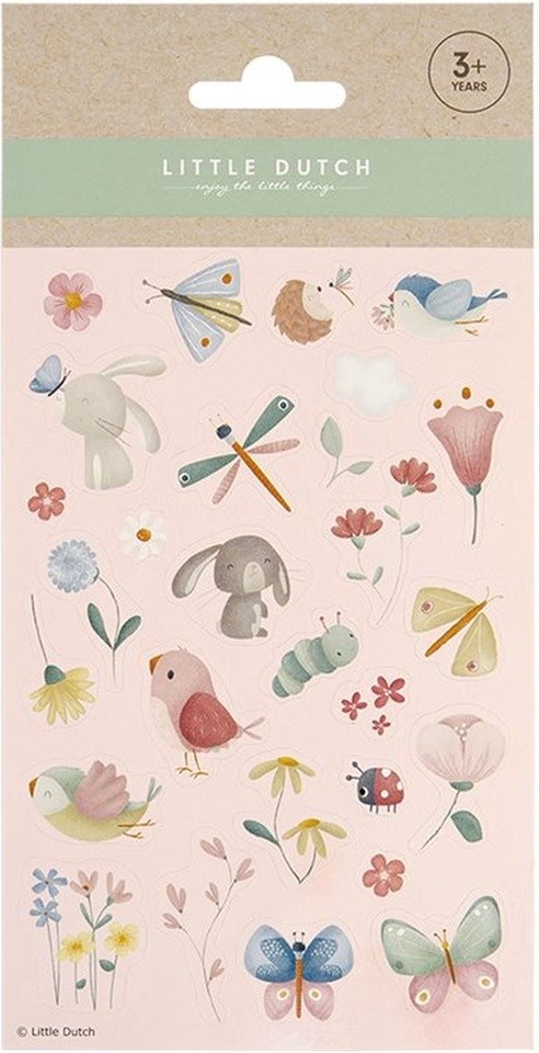 Litle Dutch Stickervel Flowers & Butterflies 3+