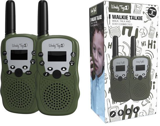 wonky toys Walkie Talkie tot 3km Legergroen (8xAAA)