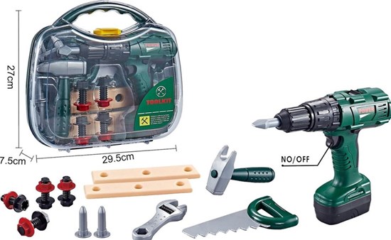 JollyLife Gereedschap set de Luxe in Koffer ( 2xAA) 3+ 