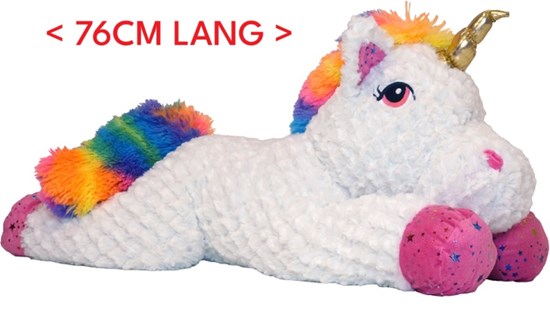 JollyPlush Lieve GROTE Unicorn Knuffel circa 76cm 