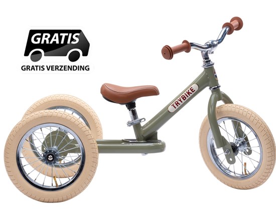 the Original Trybike Metaal 3 Wiel Groen 15mnd+ / 6 jaar 