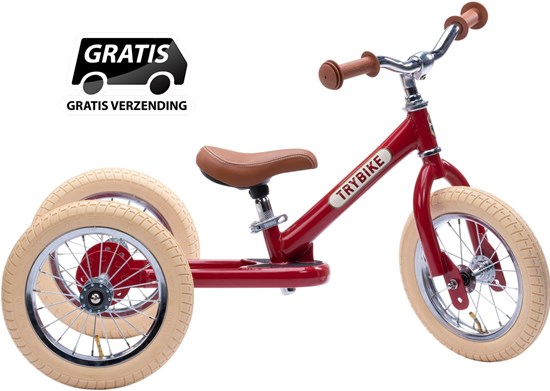 the Original Trybike Metaal 3 Wiel Rood 15mnd+ / 6 jaar 