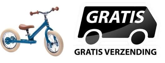 the Original Trybike Metaal 2 Wiel Vintage Blauw 15mnd+ / 6 jaar 