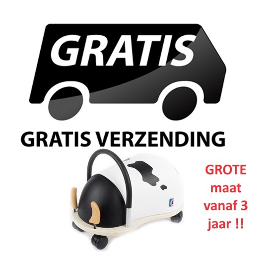 Original Wheelybug Koe GROOT wit/zwart 3+ 