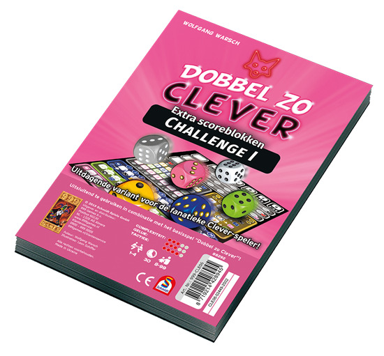999games Dobbel zo Clever 2 Extra scoreblokken Challenge !