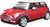 Bburago New Mini Cooper 2001 Rood met Wit Dak 1/18  