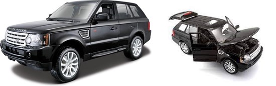 Bburago Range Rover Sport schaal 1/18 Zwart 