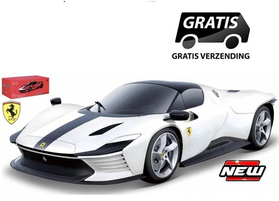 Bburago Ferrari Daytona SP3 schaal 1/18 Wit/Zwart
