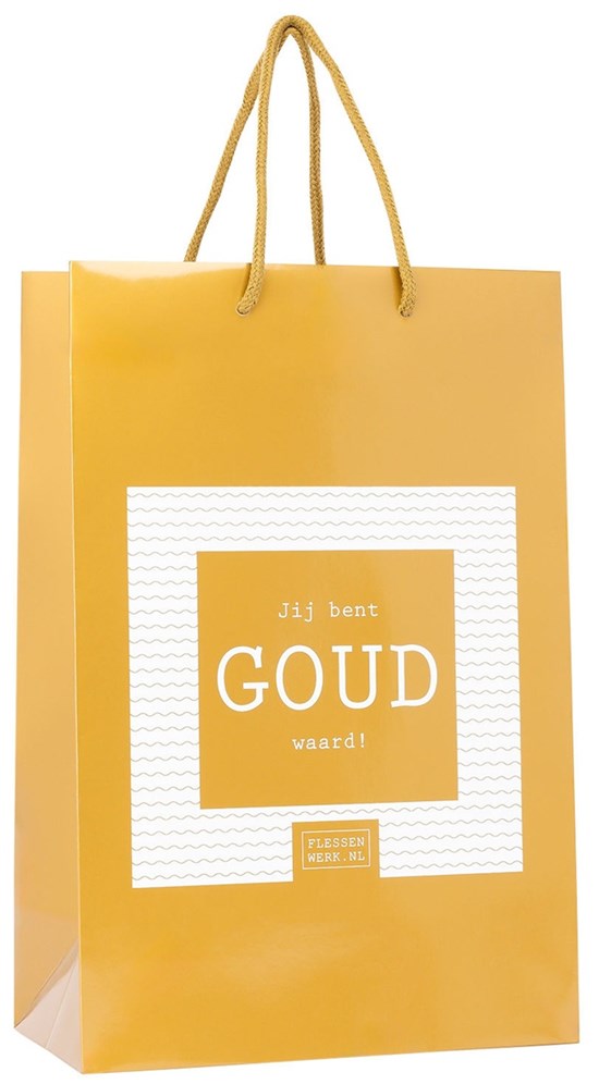 Luxe Gouden Kadotas Jij Bent Goud Waard ! medium 