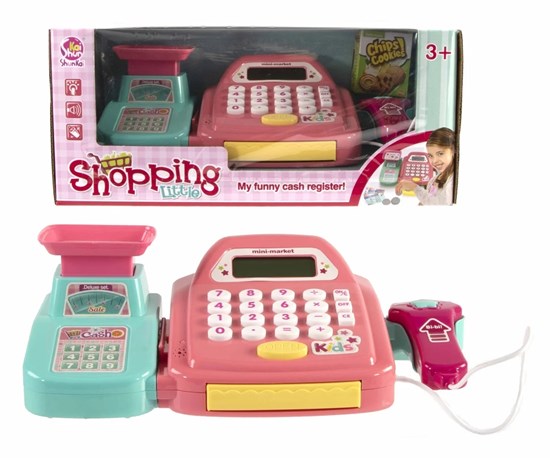 Little Shopping Kassa met Scanner Roze/Mint 3+