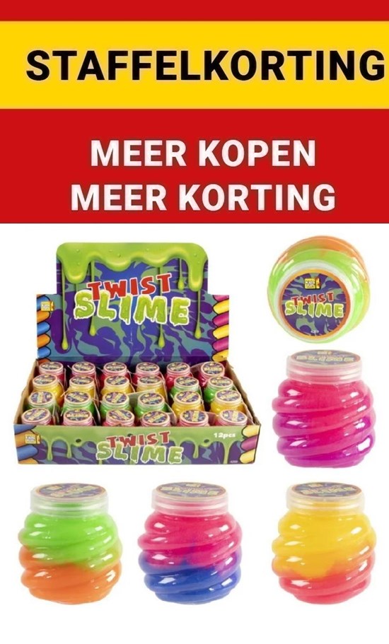 Slime/Putty Twist assorti kleuren 74gram 