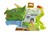 Waterpistool DINO circa 29cm met Pomp TOT 8mtr assorti 