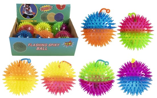 Bal met Spikes en Licht 12cm assorti kleuren