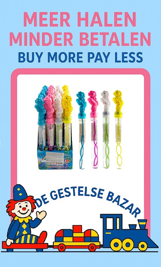 Bellenblaas Unicorn assorti kleuren 