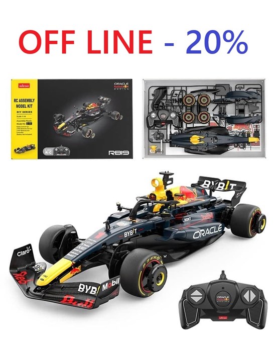 Radiografische Rastar bouwdoos 1:16 Oracle Red Bull F1 racing RB19 Bricks lengte 35 cm formule 1 