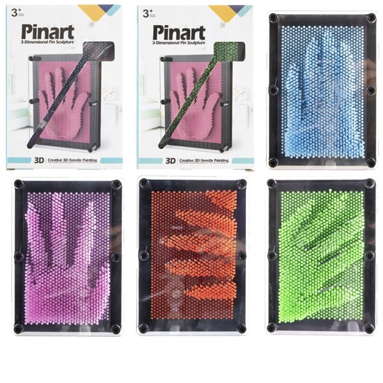 Pin Art circa 12½x17½x5½cm  Assorti Kleuren 3+ 