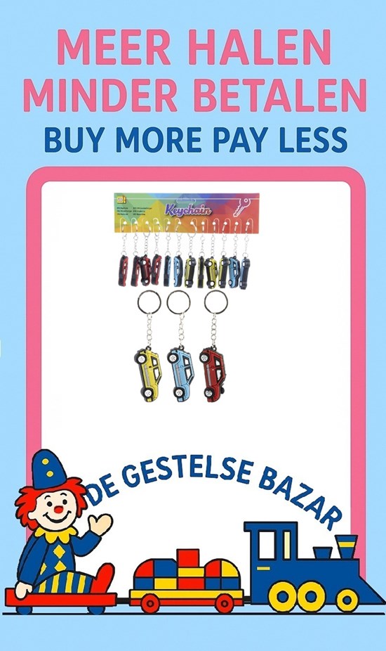 Sleutelhanger Auto ass.kleuren  