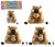 Pinch Family Squishy  Capybara 58 gram, circa 8 x 7 cm, 3 assorti
