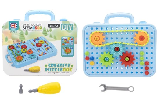 Creative Puzzelbox in Koffer met Tandwielen 145dlg 3+ 