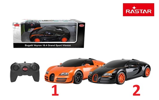 Rastar RC Auto Bugatti Grand Sport Vitesse ass.kleuren schaal 1/18 