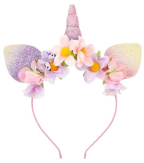 souza Haarband Unicorn Lila met Bloemen & Vlinders 1maat 