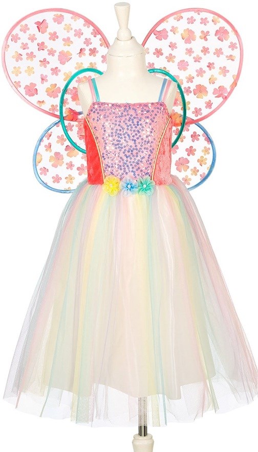 Souza Flora Jurk met Vleugels Rainbow Colors 98-104cm 3-4 jaar 