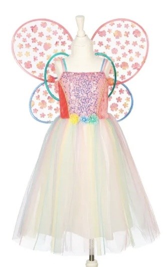 Souza Flora Jurk met Vleugels Rainbow Colors 110-122cm 5-7 jaar