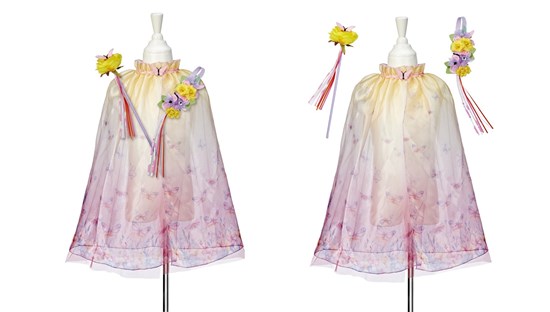 Souza Danae Vlinder cape + haarband + toverstaf, 3-4 jaar (1 set)  