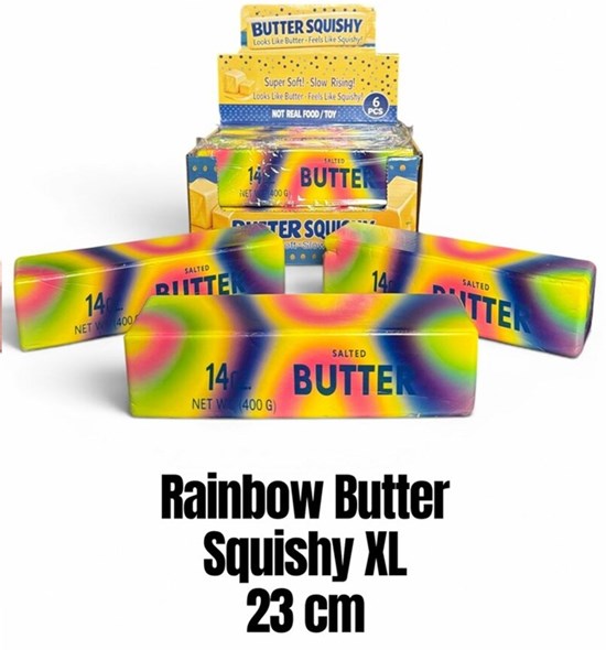 Squishy Butter XL Rainbow Color circa 23cm 3+