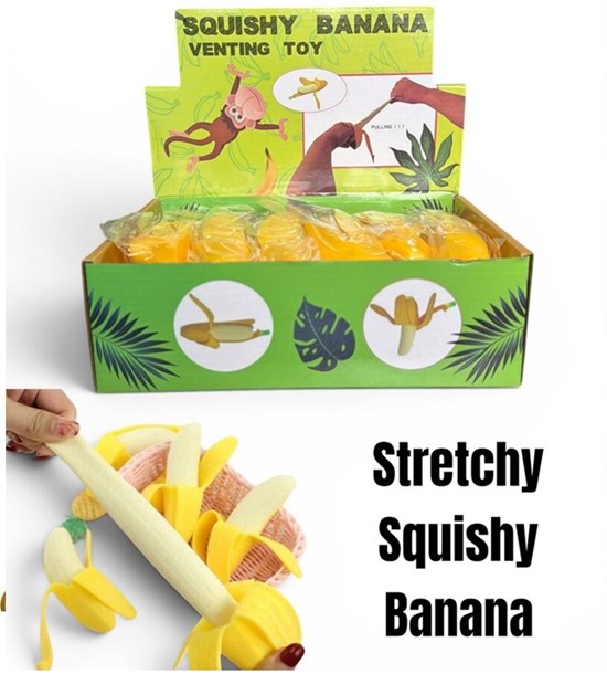 Squishy Stretchy Banaan Uit de Schil 3+