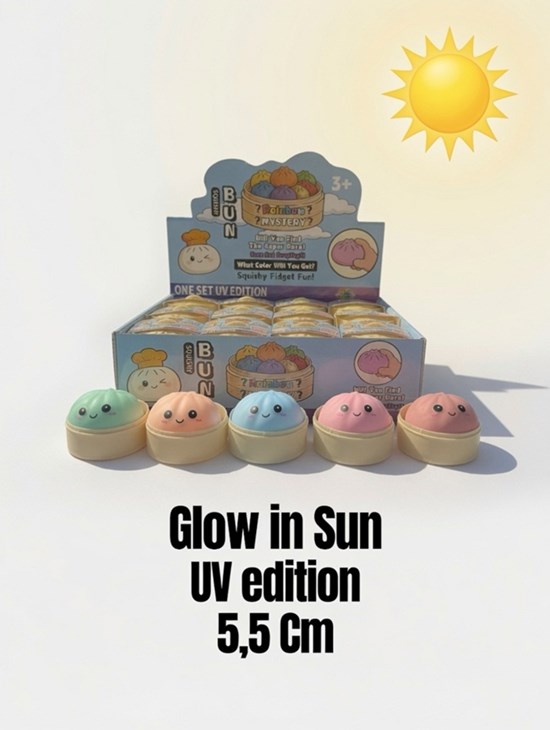 Squishy Small Dumpling Glow in the Sun circa 5½cm  3+