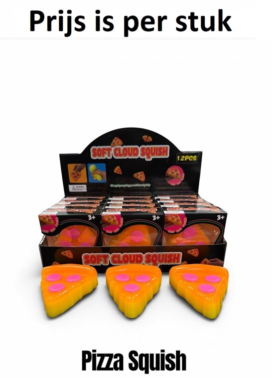Soft Cloud Squishy Heerlijke Pizza in Doosje 3+ 