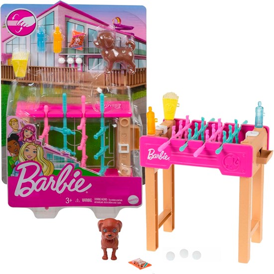 Barbie Mini Voetbaltafel spel met Hond 3+ 