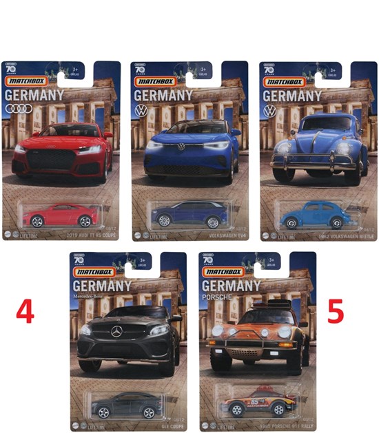 Matchbox Germany Cars assortti 