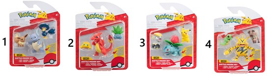 Pokémon Battle Figuren 3-Pack set assorti 4+ 