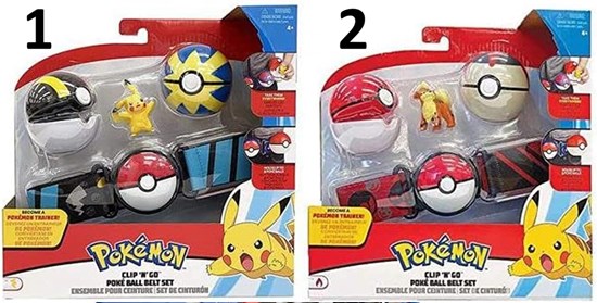 Pokémon Clip 'n Go Poké Ball Gordel set assorti 4+ 