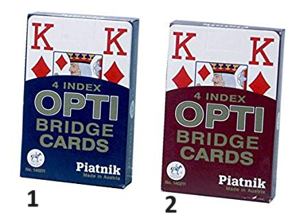Piatnik Opti Bridge Speelkaarten met GROTE Cijfers/Letters 