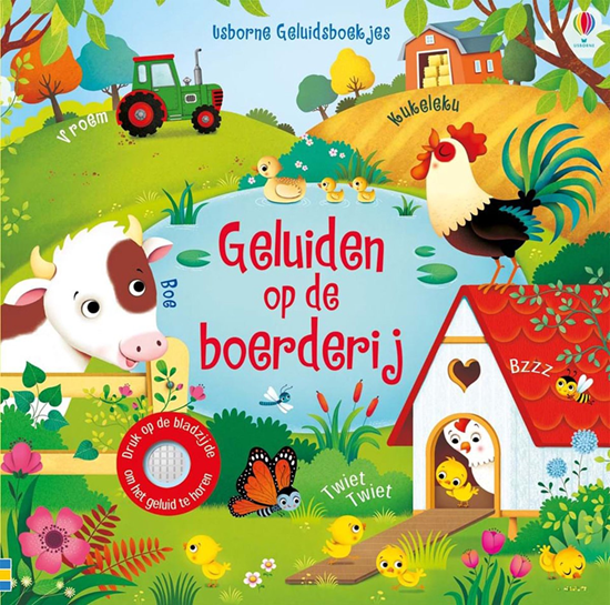 usborne Geluidenboek Karton op de Boerderij 1+ 