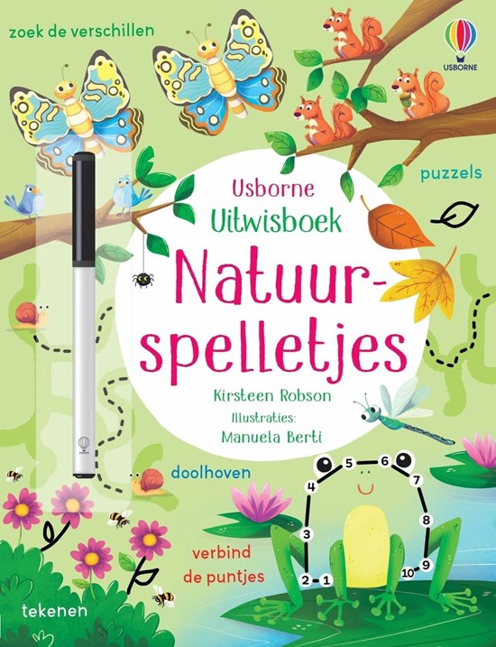 usborne Uitwisboek Natuur Spelletjes 